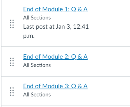 end of module discussion